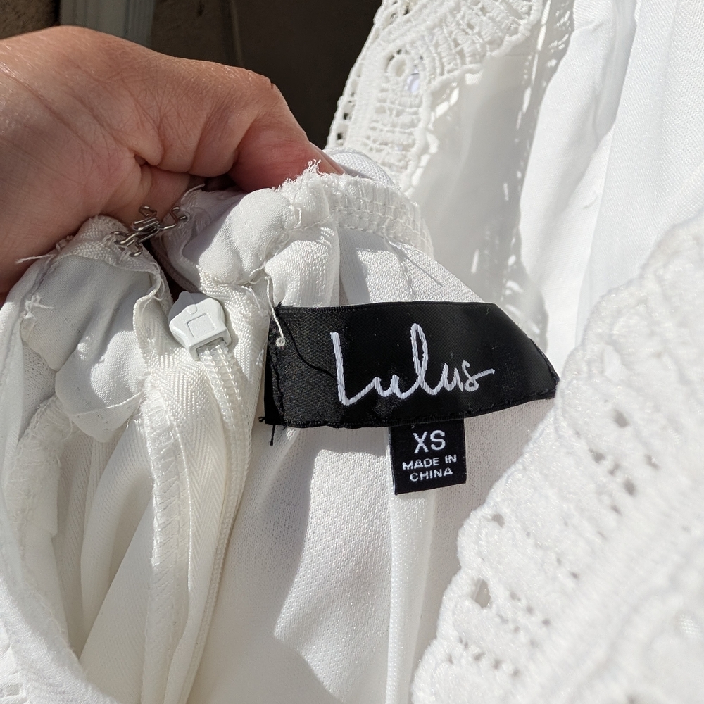 Lulu's Classic White Bridal Gown